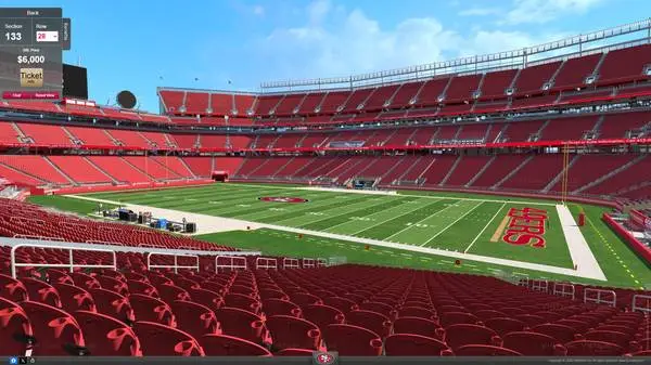 49ers vs Washington Commanders Shade LOWER Section 133