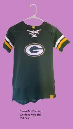 Green Bay Packers Jersey - Womens Med Size