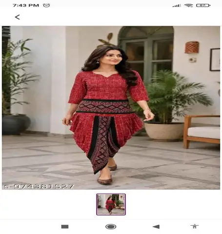 Women Kurti Dhoti Pant Set Name: Women Kurti Dhoti Pant Set Kurta Fabric: Cotton Blend Bottomwear Fa