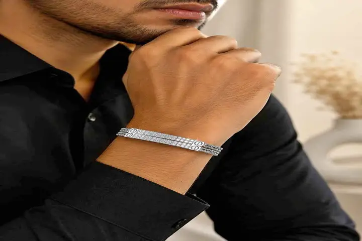 Steel Bracelet - diamond moissonite for men and women