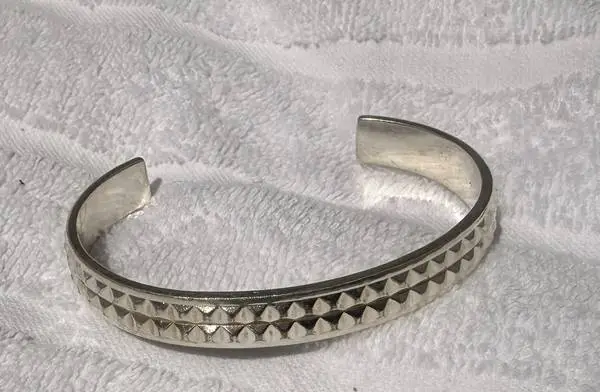 Tiffany & Co Germany Sterling Silver Wide Studded 925 Cuff --Rare