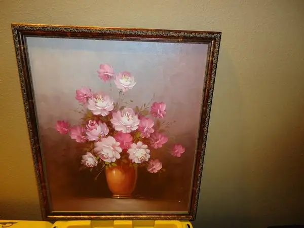 Original paint on canvas with flowers content