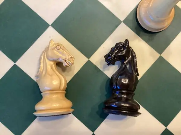 Beautiful Hand Carved Chess Set.  Real Ebony Wood