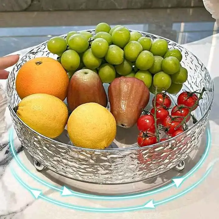 360° Rotated Multipurpose Makeup Bottle Storage Box And Fruit Plate