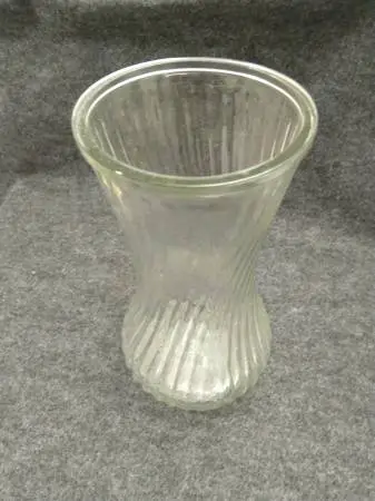 Hoosier Glass Clear Swirled Glass Vase #4091 Vintage 1980s