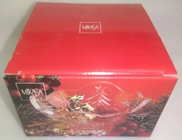 MIKASA Christmas Night 6 Footed Bowl - NEW