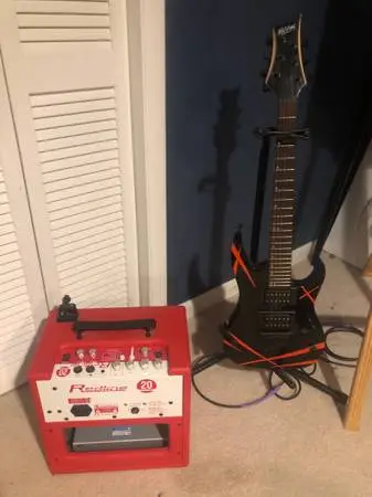 Kids electric guitar and amp
