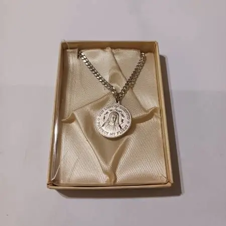 Vintage sterling Our Lady of Loreto necklace