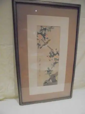 Chinese Water Color Painting -Birds on Branches-circa 1990