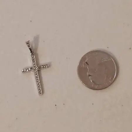 Vintage sterling silver marcasite cross