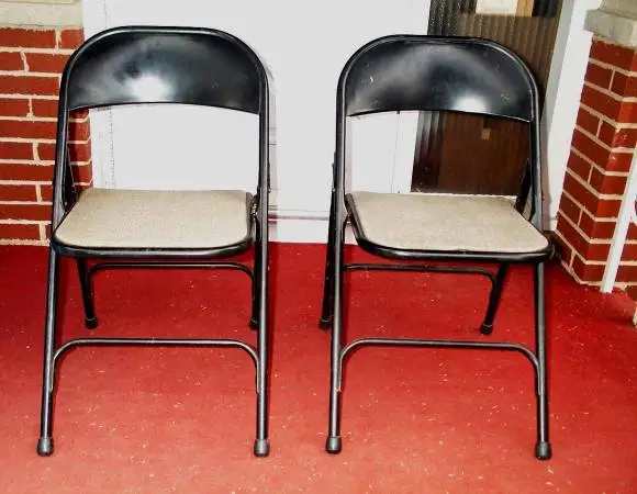 ANTIQUE FOLDING CHAIRS 1940S 1950S Black Samsonite Chair VINTAGE MCM