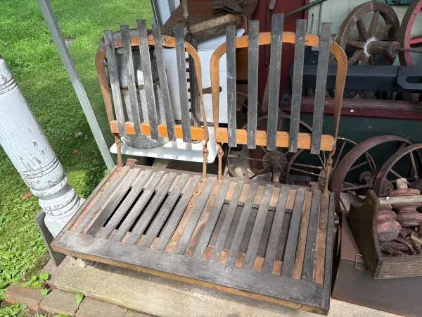 Antique double folding car seats