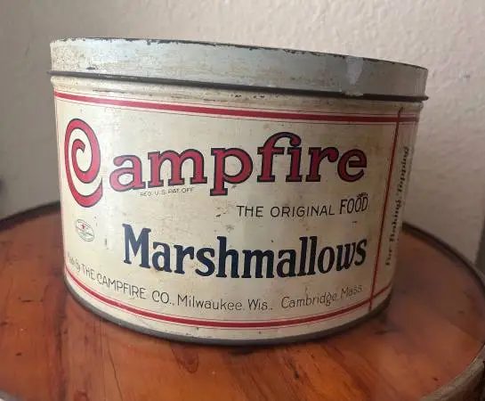 Rare 1920s Campfire Marshmallows 5lb Tin