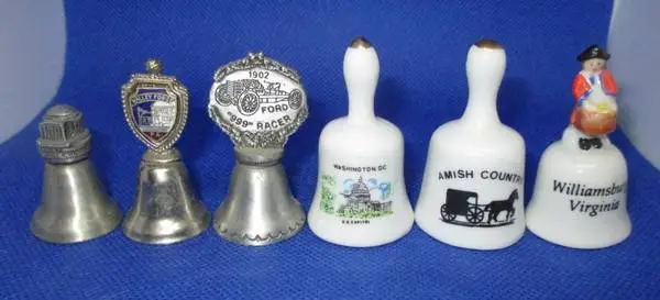 Miniature Bell Collection - Pewter 1902 Ford, Valley Forge, Jefferson