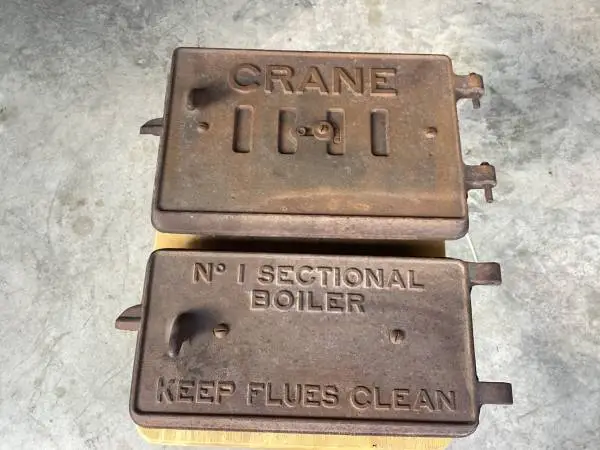 2 Steampunk Cast Iron Boiler Doors