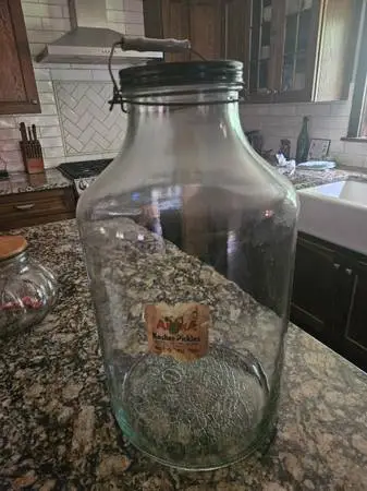 Antique kosher pickle jar
