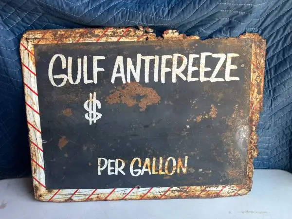Gulf antifreeze sign