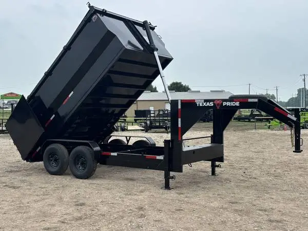 2026 Texas Pride 7X14X4 TELESCOPIC LIFT  GOOSENECK DUMP TRAILER