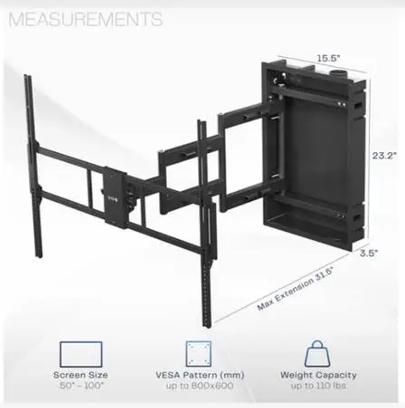 TV Mount - recessed - 100