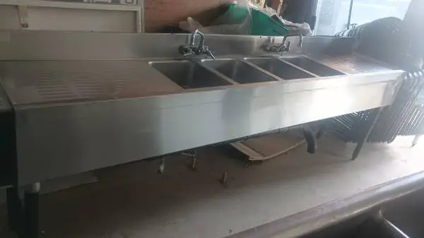 4 compartment bar sink stainless steel commercial restaurant bar