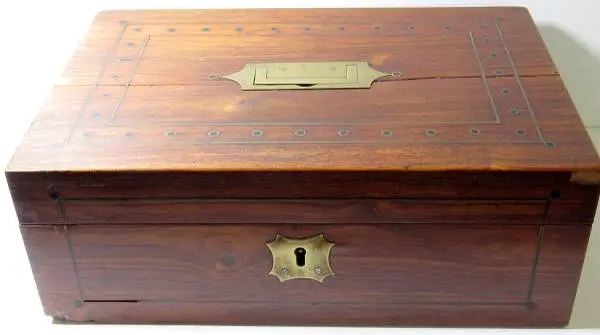 19th Century Victorian Wood Inlaid Jewelry Box