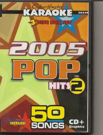 Karaoke CHARTBUSTER 2005 POP Hits 3 Disc Box Set CD+G Disc 50 SONGS VO