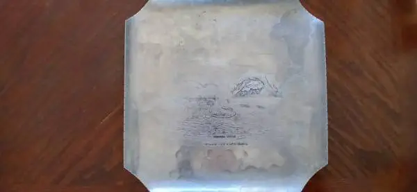 Vintage Towns California Aluminum Tray Morro Rock Morro Bay 3 Boats