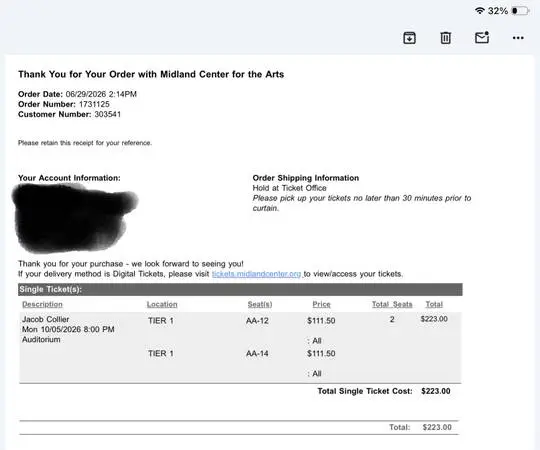 2 Jacob Collier Tickets 10/5  8pm Midland Center for the Arts