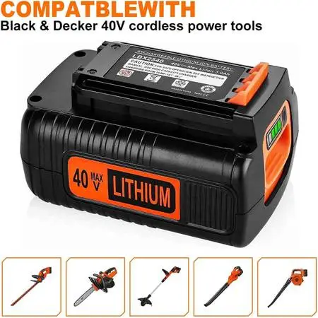 NEW 3.5Ah 40 Volt Max Replacement Black and Decker 40V Lithium Battery