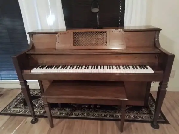 Everett Walnut Console Piano