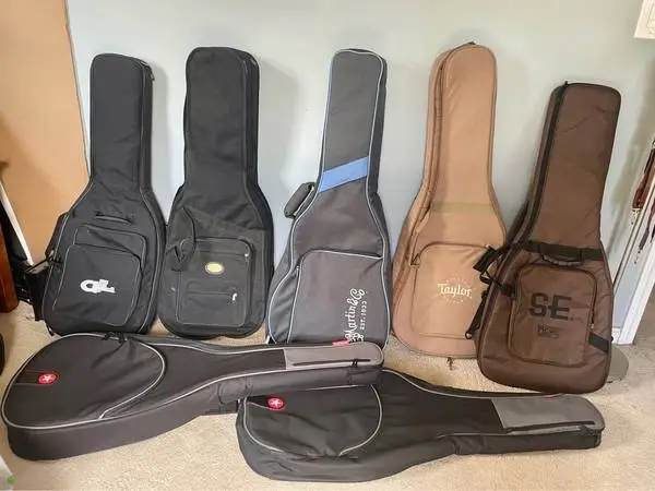 Various Guitar gig bags and padded cases
