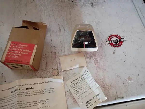 1964 Dinsmore car compass 1964 marked on the box
