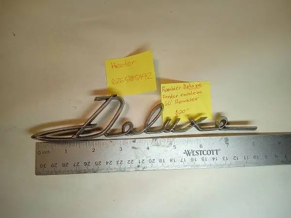 60 Rambler sedan wagon Deluxe fender emblem