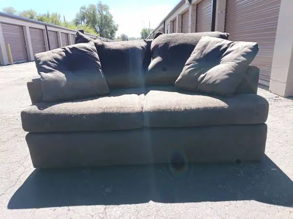 Super Comfy Brown Plush Loveseat / Sofa – Westminster (Delivery Available for