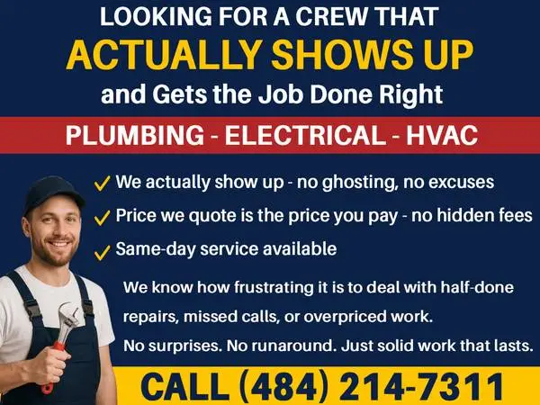 ✅ Plumber • Electrician • AC - HVAC Repair – Same Day Service ✅