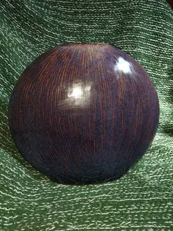 Large Vintage Flat Vase