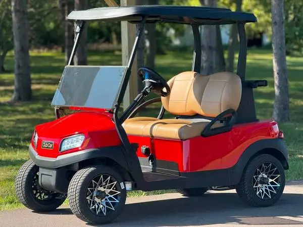2027 CLUB CAR TEMPO CPO LITHIUM – RED RALLY – GOLD PACKAGE