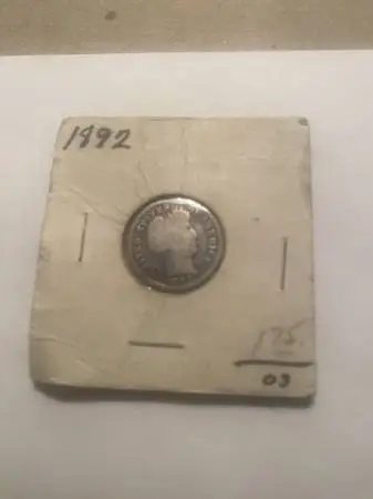 1892 Philidelphia Mint Variety Barber Dime....No Mint Mark