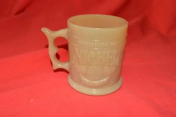 Whataburger Mug 3 3/4 Buffalo Nickel Coffee Butterscotch Pistol Grip