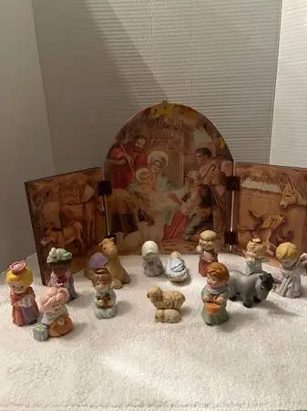 Vintage nativity set