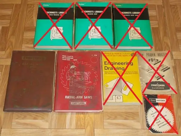 Vintage Books Machine Shop Radial Arm Tools Saws Accessories