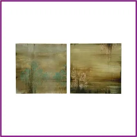Lori Del Mar Abstract Acrylic Artworks, Set Of Two