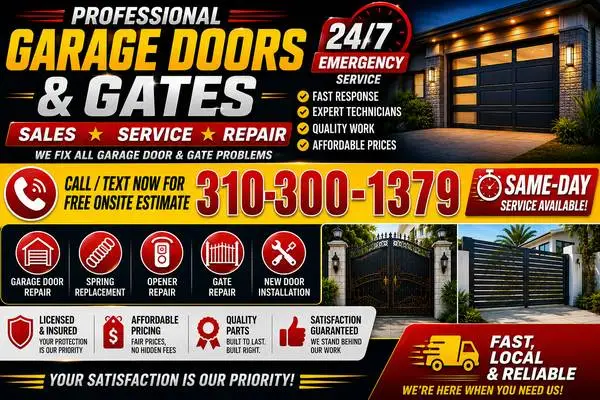 🚪⚡ GARAGE DOOR REPAIR & ELECTRIC GATE REPAIR — SAME DAY SERVICE ⚡🚪