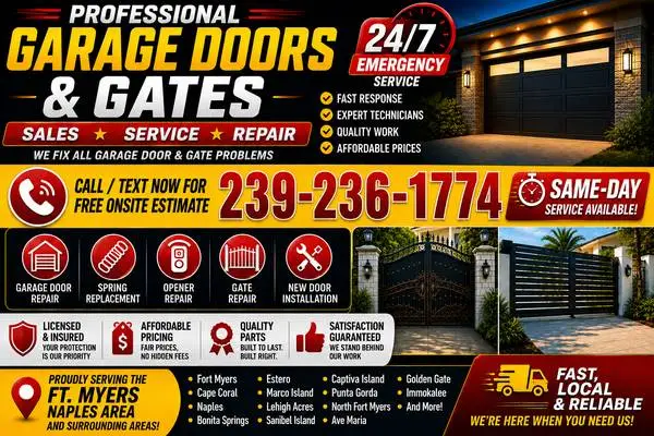 🚪⚡ GARAGE DOOR REPAIR & ELECTRIC GATE REPAIR — SAME DAY SERVICE ⚡🚪