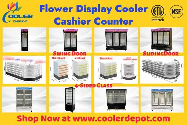 Flower Display Cooler Cashier Counter checkout counter (100%NEW) RESTA