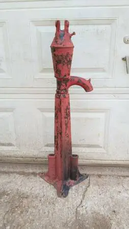 Antique Peters Pump Co. Windmill Water Well Cast Iron Hand Pump