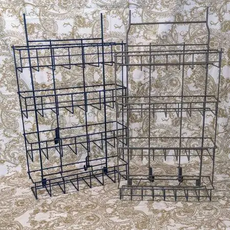 Vintage Farmhouse Metal Hanging / Stackable Display Racks (Set of 2)