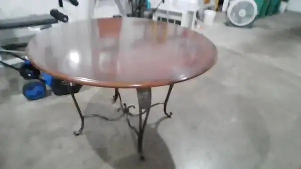 Kitchen  dark wood table 48  around