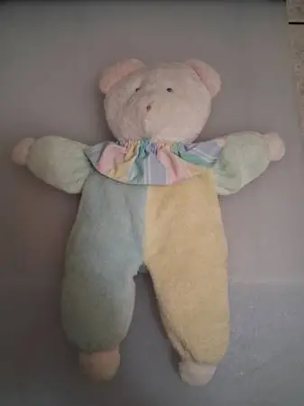 Vintage Eden Terry Cloth Pastel Clown Bear Plush