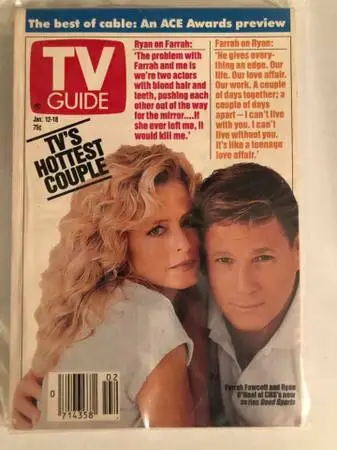 Vintage TV Guide Magazine - 1/12/91 to 1/18/91 - Farrah & Ryan
